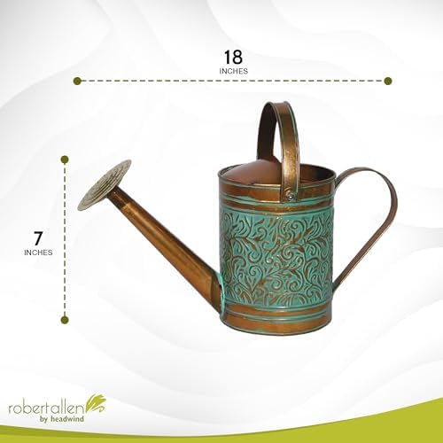Robert Allen Home & Garden Robert Allen MPT01186, Vintage Copper Morgan Metal Watering Can, 1 Gallon - Image 3