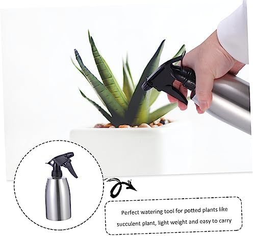 Toddmomy 2pcs Flower Spray Bottle Leakproof Hand Press Sprayer Watering Can for Succulent Plants Stainless Steel Spray Bottles - Image 6
