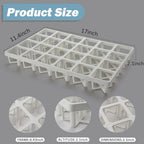 RooTrimmer 5 Pack Planting Pots Moving Trays for 3 inch(2.7 inch for Exact) Square Nursery Pots, 24 Cell Pots Carrier Holders(White) - Image 3