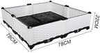 Hershii DIY Square Garden Raised Bed Plant Growing Container Kits Plastic Vegetables Herbs Flowers Large Planter Box for Balcony, Patio, Backyard, Meadow - White - 30.7 X 30.7 X 8.66 Inches - Image 3
