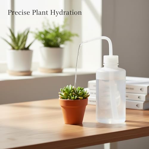 Squeeze Watering Bottle with Narrow Nozzle, POM Plastic for Precise Indoor Plant Care, White (1 PC) - Image 3