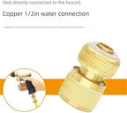 4PCS Brass Garden Hose Quick Coupler Pipe Connector with Stop Valve for Irrigation, Water Supply, Car Wash(Silver) - Image 2