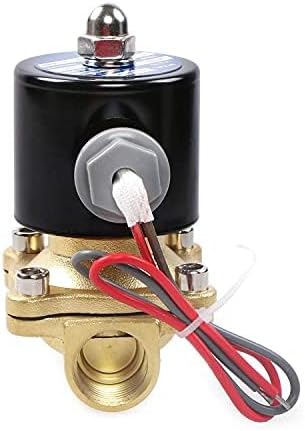 U.S. Solid 1/2" Brass Electric Solenoid Valve 24VAC VITON Seal N.C. (Air, Gas, Fuel.) (Pack of 2) - Image 4