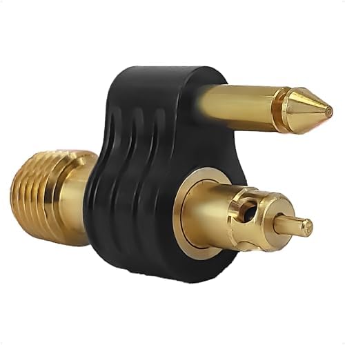 Five Oceans 1/4" NPT Male Fuel Tank Connector for All Yamaha Female Tank End Connector & Mercury Female Tank End Connector (Pre-1998), 2-Prong, Brass - FO4408 by FIVEOCEANS
