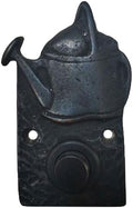 Brass Watering Can Doorbell Button,Wired Wall-Mounted Door Bell Push,Antique Vintage Decorative Entry Door Hardware (Black Oxide) by Anatolica