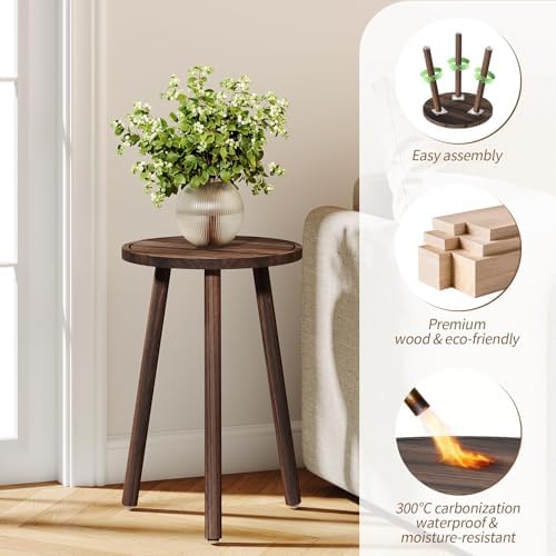 3-Pack Taller Plant Stand Indoor, Single Wood Plant Stool for 6-12 Inch Pot - Image 4