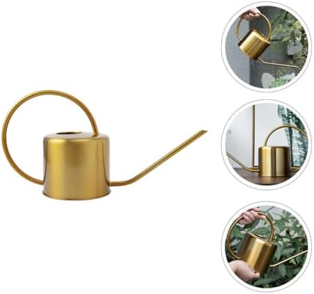 SUPVOX Brass Watering Can Long Spout Stainless Steel Spraying Bottle for Indoor Gardening 1300Ml Practical Flower Watering Pot for House Plants - Image 5