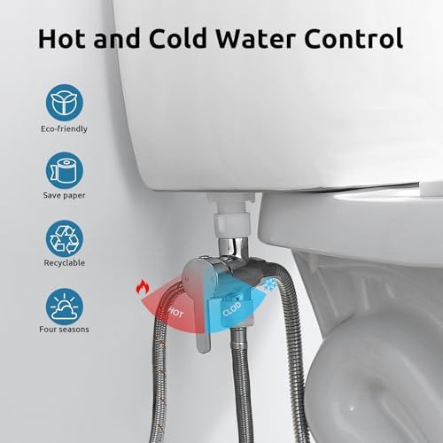 BRITULIF Hot and Cold Bidet Sprayer for Toilet, Adjustable Pressure - Image 2