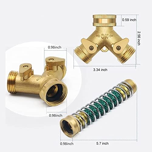 Garden Hose Splitter, 2 Way Y Connector Faucet Diverter, 3/4 Inch Copper - Image 7