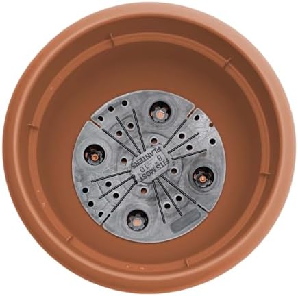 Bloem Ariana 8" Plastic Self-Watering Planter, Terra Cotta, 4-Pack - Image 6