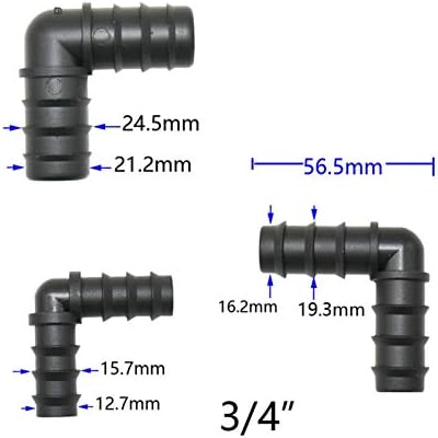 Connector 40 Pieces of 16/20/25mm Garden Hose Three-Way Elbow End Direct Head 16/20/25mm PE Hose Manifold Repair 90 Degree Joint (Color : Red) - Image 4