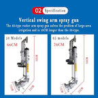 Irrigation Spray Gun, Vertical Rocker Arm Ground Irrigation Spray Gun, 360° Multi-directional Rotation, 22°-44° Adjustable Elevation Conversion, Solves Large-area Irrigation Problems - Image 4