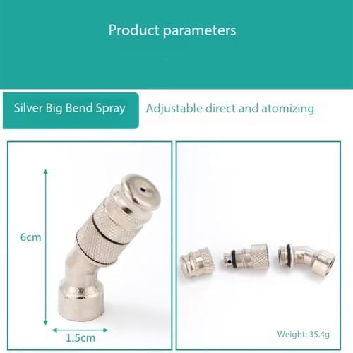 Adjustable Garden Hose Nozzle Sprayer, Elbow and Straight for Easy Watering Silver Elbow Nozzle 10pc - Image 3