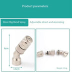 Adjustable Garden Hose Nozzle Sprayer, Elbow and Straight for Easy Watering Silver Elbow Nozzle 10pc - Image 3