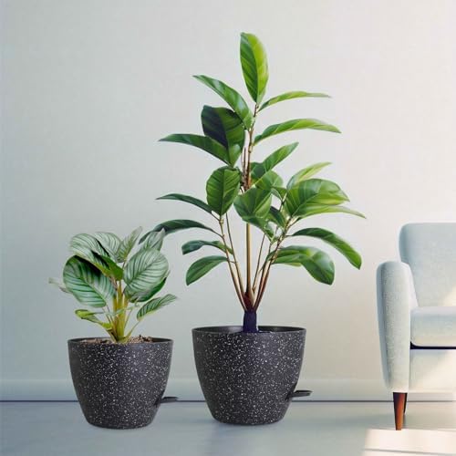 WSMKSZ 12/10/9 inch Self Watering Pots for Indoor Outdoor Plants, Set of 3 - Image 7