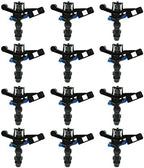 12Pcs 1/2 inch Heavy Duty Plastic Impact Head Sprinkler 25-360 Degree - DN15 Black | 25-360 Rotary Water Sprinkler Pack for Garden and Lawn Irrigation - Image 2