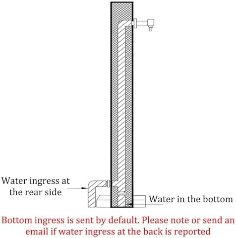 Outdoor Water Column, Stainless Steel Vertical Column Garden Water, Dispenser Hydrant with Faucet Hose Holder, Water Fountain for Parks, Lawns, Restrooms，Round 23.6in/60cm - Image 4