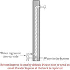 Outdoor Water Column, Stainless Steel Vertical Column Garden Water, Dispenser Hydrant with Faucet Hose Holder, Water Fountain for Parks, Lawns, Restrooms，Square 31.5in/80cm - Image 4