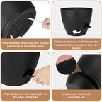 QRRICA 12/10/9 Inch Self Watering Pots for Indoor/Outdoor Plants - Image 2