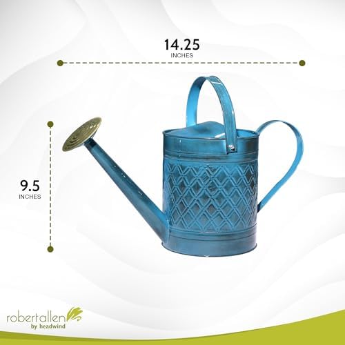 Robert Allen Home & Garden MPT01503 Robert Allen MPT011503 Wexley Metal, 2 Gallon, Mountain Waves 5 Gallon Watering can, 2 gal - Image 3