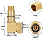 Brass Garden Hose Swivel Elbow Connector, Hose Reel Replacement Adapter Kit - Image 2