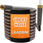 100FT Garden Hose, 1/2" Non-Expandable Lightweight Hybrid Water Hose with Solid Brass Fittings, Flexible & Tangle Resistant Hose, Leak Resistant for Backyard, Garden, Car Washing and Outdoor Use by Unknown