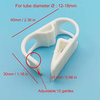 50PC 12-18mm/0.472''-0.708'' Heat Resistant PBT Plastic Tubing Clamps for Laboratory Industry Pinch Valve Hose Clips Flow Control Shut Off Clamps - Image 3