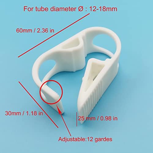 50PC 12-18mm/0.472''-0.708'' Heat Resistant PBT Plastic Tubing Clamps for Laboratory Industry Pinch Valve Hose Clips Flow Control Shut Off Clamps - Image 3