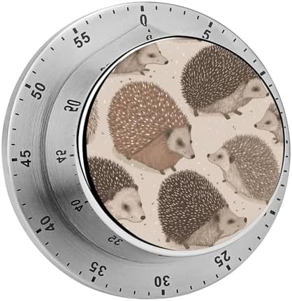 Mechanical Kitchen Timers for Cooking,Small Animal Pattern Printed 60 Minute Magnetic Countdown Timer,Cute Cooking Timers with Alarm,Stainless Steel Time Timer Manual No Batteries Required by Unknown