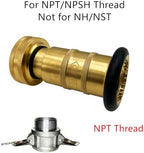 SAFBY Fire Hose Nozzle Brass Fire Equipment Spray Jet Fog (1.5" NPT/NPSH) - Image 2