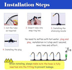 Outdoor Cooling Mist Kit for Patio Backyard Heat Relief, with Brass Nozzles/High Pressure Hose, 360° Adjustable Water Flow Bendable(120m/4724in) - Image 5