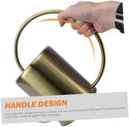 Stainless Steel Watering Can with Long Spout Rust-Resistant Simple Watering Kettle for Indoor and Outdoor Plants in Classic Golden Color for Garden and Home Use - Image 7