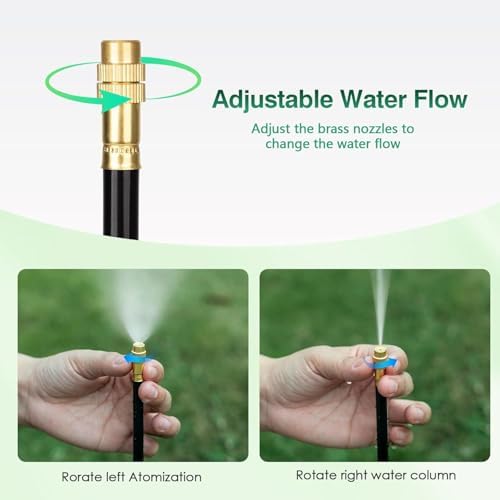 Drip Irrigation System,99FT Garden Watering System with 30 Nozzles,360 Adjustable Micro Spray Sprinkler Kit,Garden Irrigation System,Greenhouse Accessories,Atomizing System for Yard,Lawn,Plants - Image 5