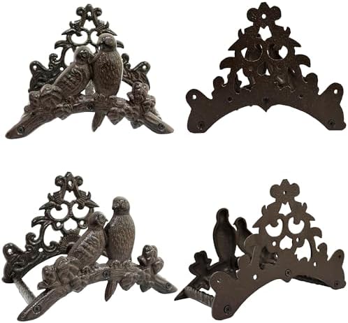 Garden Hose Holder Cast Iron Heavy Duty Water Hose Hanger, Outside Wall Mount, Solid Metal Decorative Rack/Organizer/Stand, Easy to Install, Hold Up to 50/75/100 ft (Hose holder - 2 Birds) - Image 5