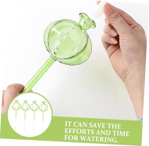 BESPORTBLE 4pcs Self Watering Bulbs Clear Glass Plant Watering Globes for Automatic Plant Care Cactus Shaped Easy to Use Decorative - Image 2