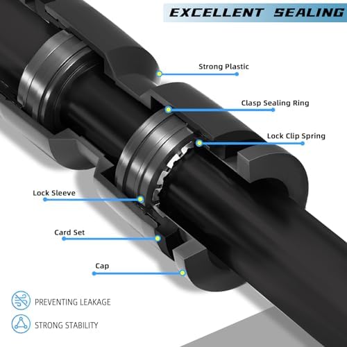 40PCS Push-to-Connect Drip Irrigation Emitters for 1/4 inch Irrigation Tubing, Two-Way Connection Adjustable Vortex Drip Emitters with Stake, Irrigation Dripper Sprinklers for Drip Irrigation System - Image 5