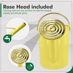 Gold Galvanized Iron Watering Can for Indoor Plants, DIY Watering Cans for House Plant Garden Flower, Long Spout Water Can for Outdoor Watering Plants 6.44L 1.7Gallon (Beige) - Image 3