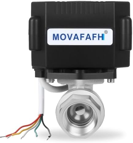 1" Motorized Ball Valve 5 Wire - 9-24V DC Electric Water Valve, Full Port Automatic Ball Valve, Compatible with Signal Feedback, Stainless Steel, NSF Certified, IP67 by movafaFH