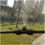 Garden Drip Irrigation System Accessories 10 Pieces of 1/4 Inch Sliding Lock Type Outdoor Atomizing Nozzle, Three-Way Water Copper Atomizing Nozzle, Cooling System Atomizing Nozzle Kit - Image 7