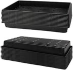 RooTrimmer 20 Pack 1020 Trays, No Drain Holes, 20" x 10", Extra Thick Heavy Duty Seed Starting Trays -Reusable Propagation Flats for Microgreens, Seedlings, Plant Germination, Fodder and Transplant by RooTrimmer