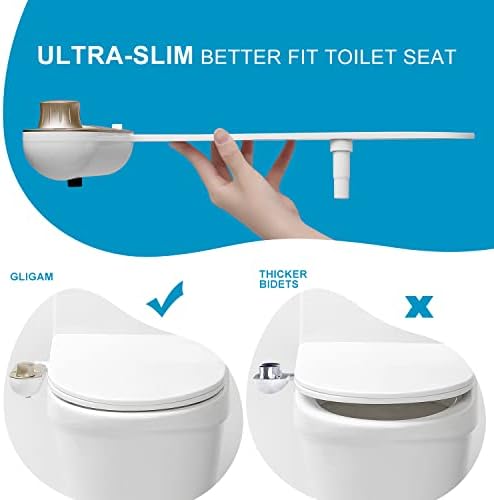 GLIGAM Ultra-Slim Bidet Attachment for Toilet，Non-Electric Bidet Attachment - Image 2