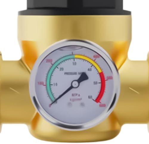 Water Pressure Regulator, with Adjustable Pressure Control, Built in Gauge - Image 6