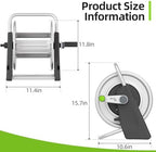 Metal Garden Hose Reel Cart,Hose Holder Up to 50-80 Feet of 5/8" Hose,Wall Mounted Water Hose Reel,Portable Hose Reels for Outside Car Washing, Watering - Image 2