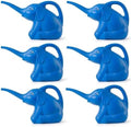 PMU 6Pcs 2-Quart Elephant Watering Can – Durable Plastic Garden Watering Can for Indoor & Outdoor Plants, Easy-Pour Spout, Large Water Pot, Blue by PMU