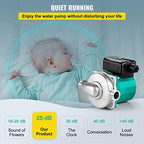 VEVOR Hot Water Recirculating Pump, 93W 110V Water Circulator Circulating Pump, with 3/4″ G Thread, Compatible with 1/2″ NPT, Stainless Steel Head, 3 Speed Control for Electric Heater System - Image 6