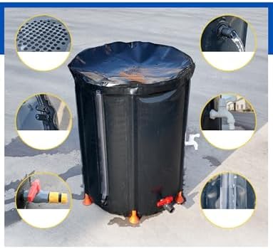 Foldable Rainwater Collection Barrel with Filter and Spigot - Portable Water Tank for Efficient Yard and Lawn Irrigation - Image 6