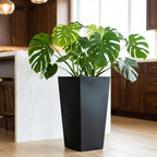 KOL Planters for Outdoor Plants, 20 Inch Tall Black Plant Pots, 2 Pack - Image 7