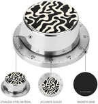 Mechanical Kitchen Timers for Cooking,Abstract Animal Print Printed 60 Minute Magnetic Countdown Timer,Cute Cooking Timers with Alarm,Stainless Steel Time Timer Manual No Batteries Required - Image 3