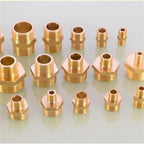 Garden Hose Connector 10pcs 1/2" to 3/4 3/8 1 Thread Connector Reducing Repair Joint Copper Bubbler Adapter(3l8 x 3l4) - Image 4