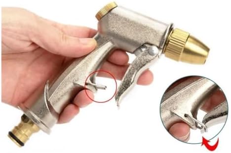 High-Pressure Brass Nozzle Water Gun Garden Hose Sprayer For Gardening Lawn Watering Washing Multi-Purpose Cleaning Tool(Golden Gun set) - Image 3